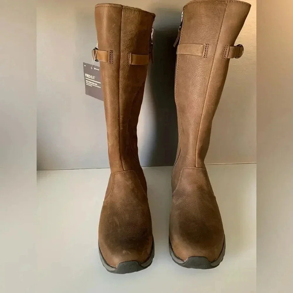 NEW Eddie Bauer Brown Leather Lined “Lodge Boot” -8 - Picture 5 of 8